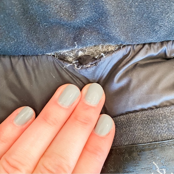 Fall Sale: Nobis | Dark Navy-Grey Jacket with Some Damage and NO Fur - Picture 6 of 11